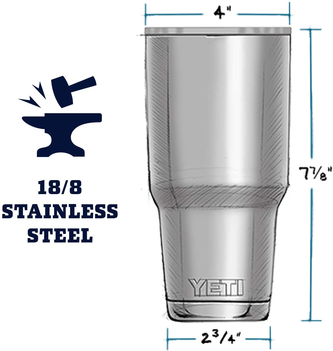  YETI Vaso Rambler de acero inoxidable, aislado al vacío, con  tapa MagSlider, 14 onzas, amarillo alpino : Deportes y Actividades al Aire  Libre