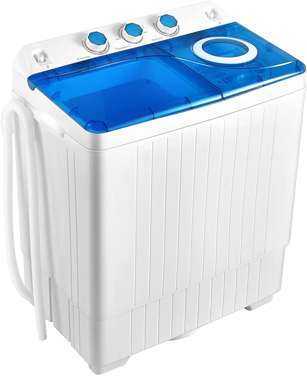 Lavadora portátil Giantex, combinación de lavadora y secadora 2 en 1,  capacidad de 26 libras, 18 libras de lavado, centrifugado de 8 libras, con  control de temporizador, bomba de drenaje integrada, mini