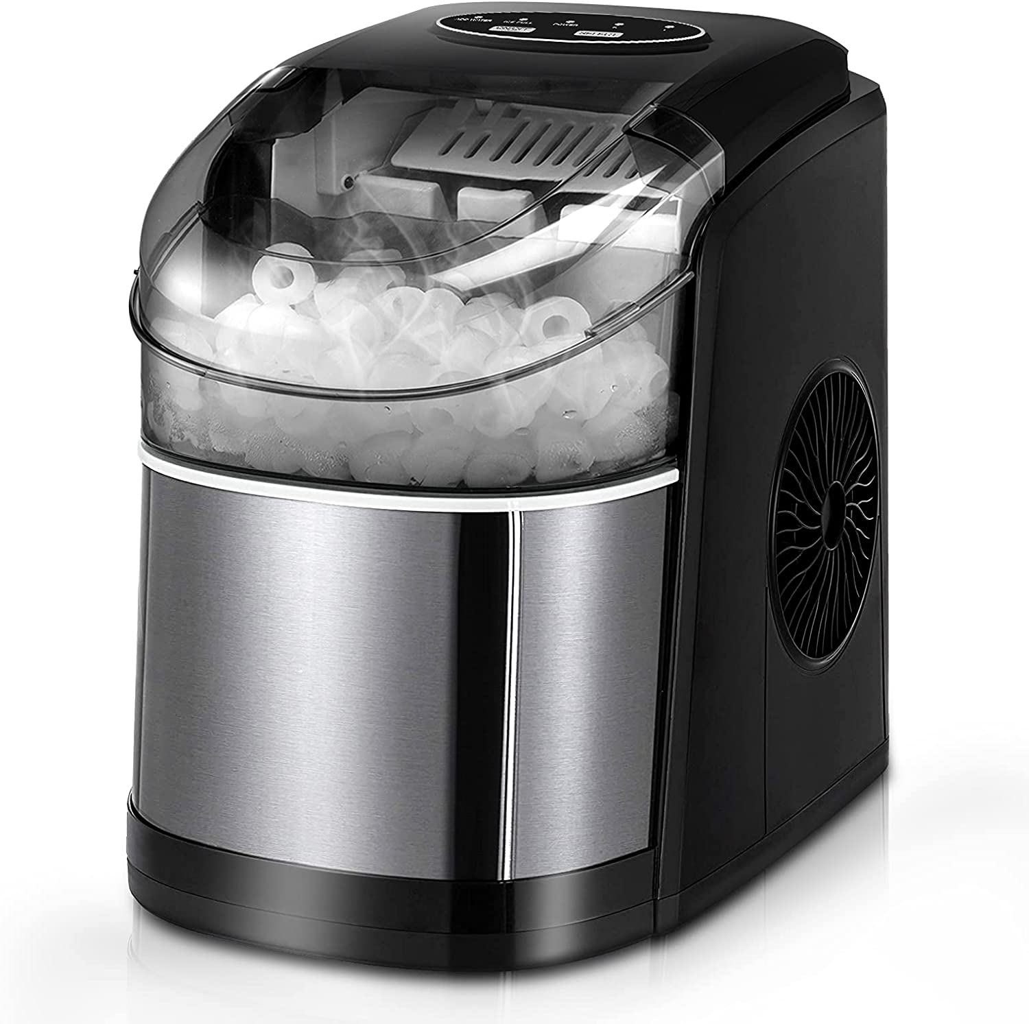Máquina de hacer cubitos de hielo de 420 W fabricada en acero inoxidable en  color plateada VidaXL