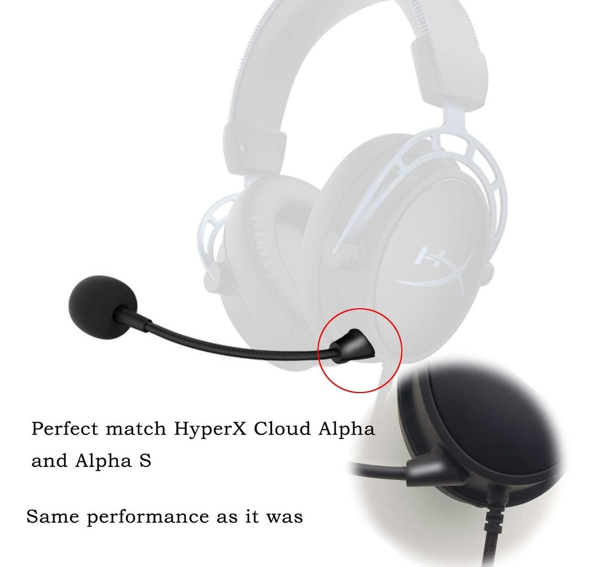 Micrófono De Repuesto Para Auriculares Kingston Hyperx Cloud –