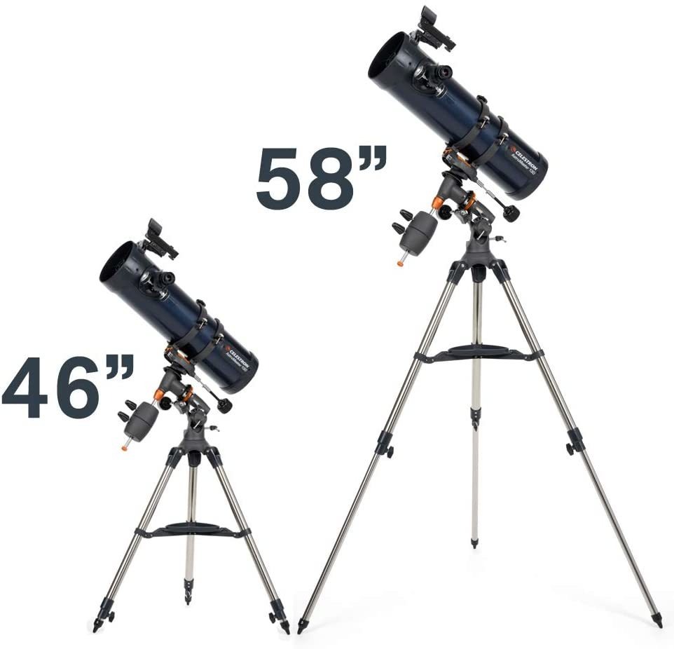 130EQ - Telescopio newtoniano para adultos, telescopio profesional para  adultos, con 2 oculares Plossl, lente Barlow 3X, trípode de montaje  ecuatorial