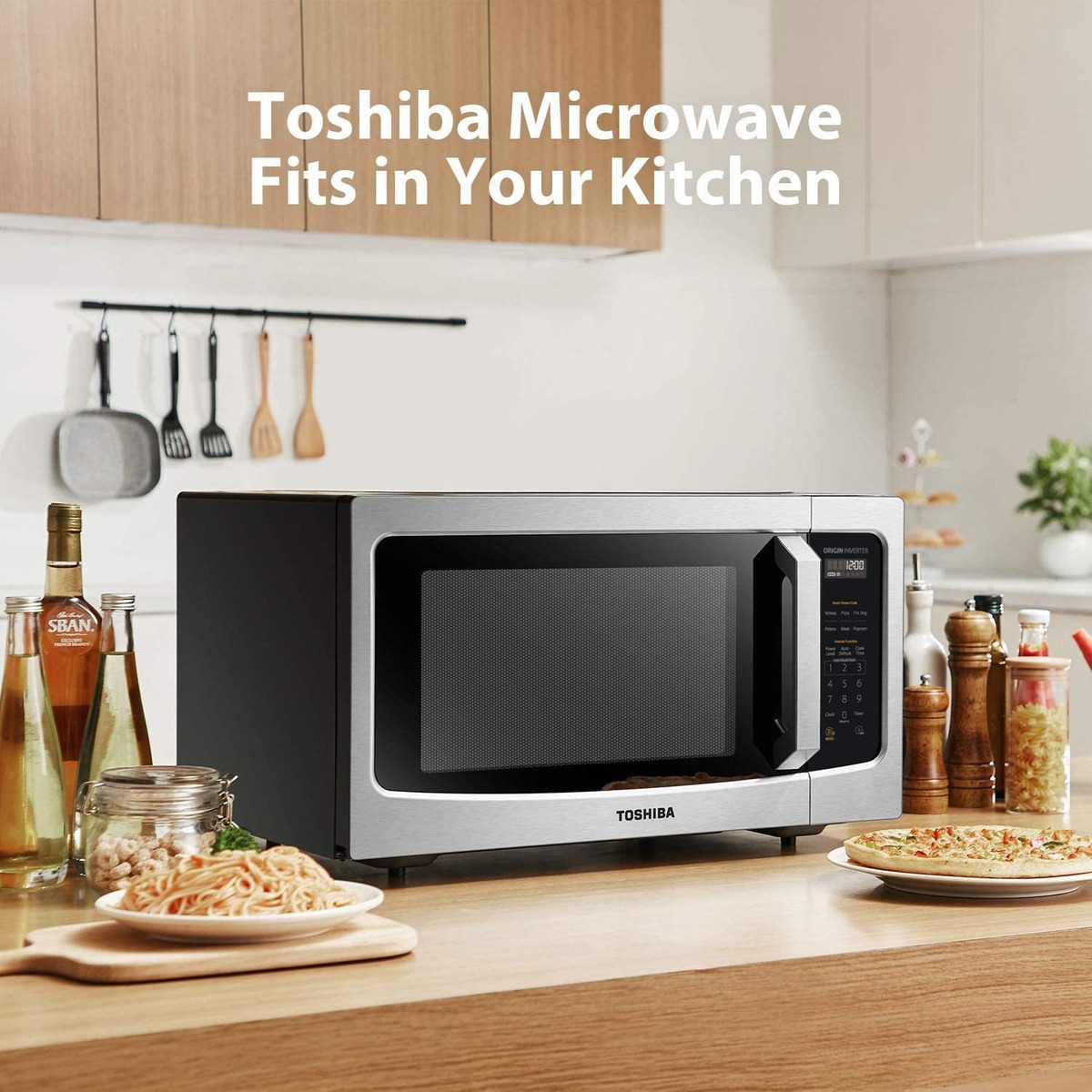  TOSHIBA ML-EM34P(SS) Smart Countertop Microwave