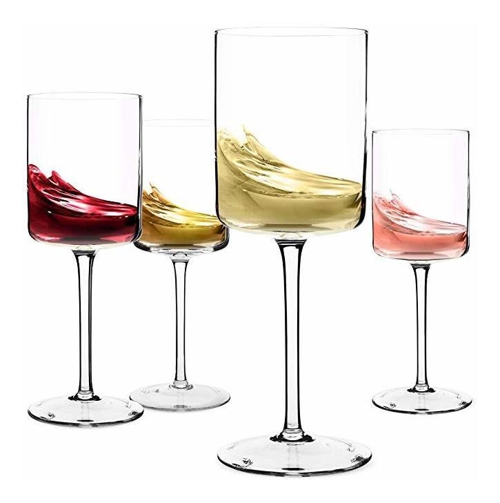 Copas de vino de cristal extra grandes con tallo – Elegantes copas de vino  tinto gigantes de borde a…Ver más Copas de vino de cristal extra grandes