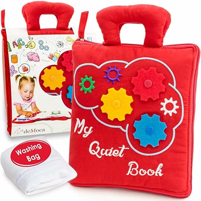 deMoca Quiet Book Montessori Toys para 1 2 3 años, libro