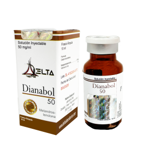 Dianabol 50mg inyectable de Delta Labs para incremento de volumen y masa muscular.