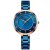 Reloj para Mujer Curren 9051 Elegante Azul Brillantes Acero Inoxidable